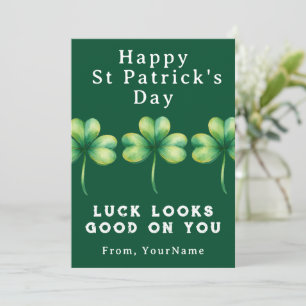 Happy St Patrick's Day Shamrock Greeting Card
