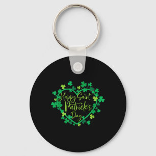 Happy St. Patricks Day Shamrock Irish Saint Patric Key Ring