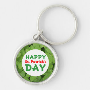 Happy St.Patrick's day shamrock keychain. Key Ring