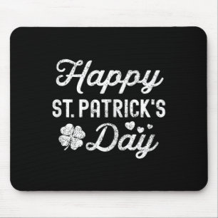Happy St Patricks Day Shamrock Lucky Girl Womens 1 Mouse Pad
