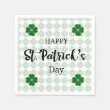 Happy St. Patrick's Day Shamrock Napkin! 