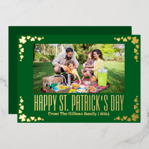 Happy St. patrick's day Shamrocks family photo  