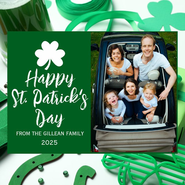 Happy St patricks day Shamrocks family photo  (Creator Uploaded)