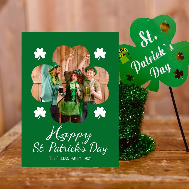 Happy St patricks day Shamrocks family photo (Creator Uploaded)