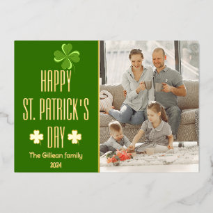Happy St. patrick's day Shamrocks family photo