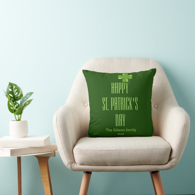 Happy St. patrick's day Shamrocks family photo  Cushion (Chair)