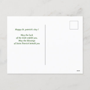 Happy St. patrick's day Shamrocks family photo Holiday Postcard