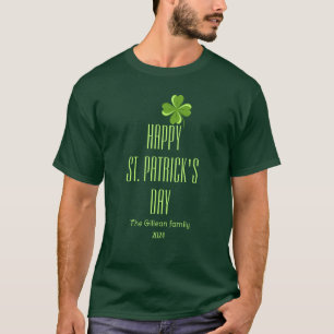 Happy St. patrick's day Shamrocks family photo  T-Shirt