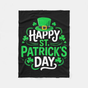 Happy st patrick's day shirt funny irish men women fleece blanket