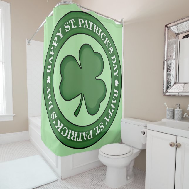 Happy St. Patricks Day Shower Curtain (In Situ)