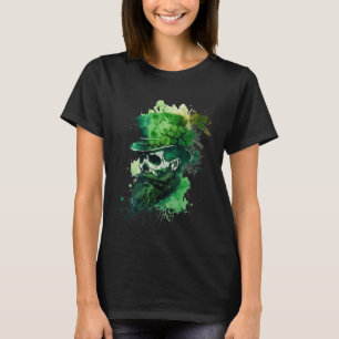 Happy St Patricks Day Skull C Green Shamrock  13 T-Shirt