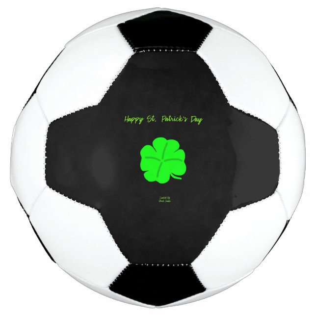 Happy St.  Patrick's Day Soccer Ball (Front)