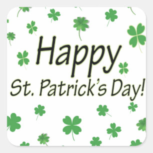 Happy St Patricks Day Square Sticker