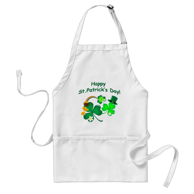 Happy St. Patrick's Day Standard Apron (Front)