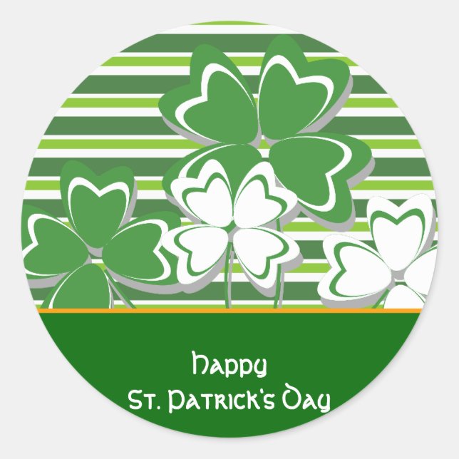 Happy St. Patrick's Day Sticker (Front)