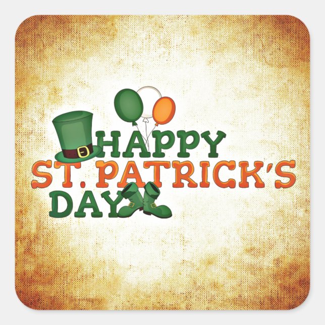 Happy St. Patrick's Day Sticker (Front)