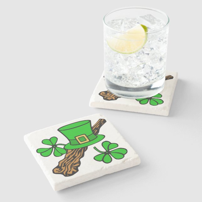 HAPPY ST.PATRICK'S DAY STONE COASTER (Side)