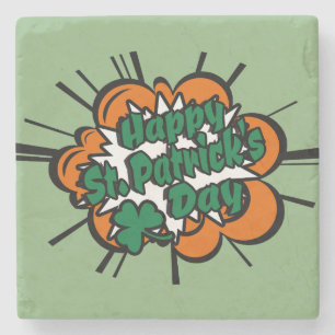 Happy St. Patrick's Day Stone Coaster