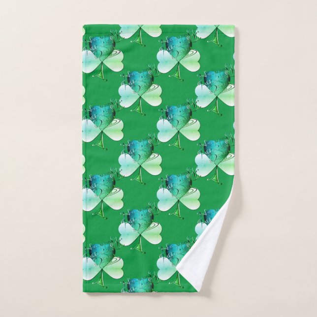 "Happy St. Patrick's Day" TeaTowel Hand-written Hand Towel (Hand Towel)