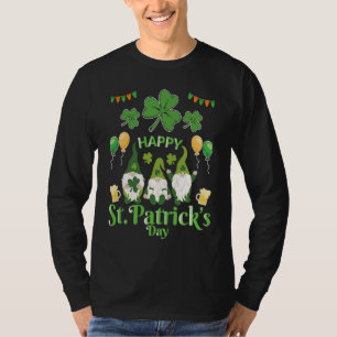 Happy St Patrick's Day Three Gnome Irish Flag Sham T-Shirt