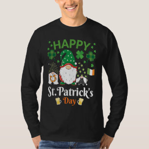 Happy St Patrick's Day Three Gnome Irish Flag Sham T-Shirt