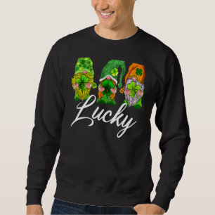 Happy St Patrick's Day Three Gnomes Lucky Green Sh Sweatshirt