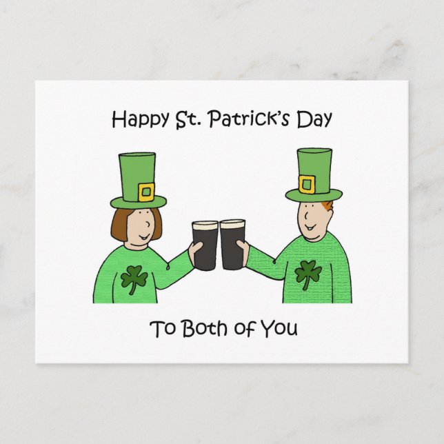 Happy St Patrick's Day to Both of You Postcard (Front)