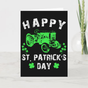 Happy St Patrick's Day Tractor Funny Toddler Boys  Card