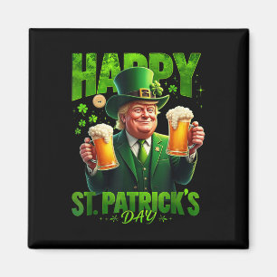 Happy St. Patricks Day Trump Shamrock Saint Magnet