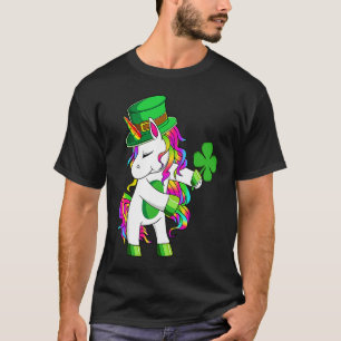 Happy St Patrick's Day Unicorn Lucky Shamrock Iri T-Shirt