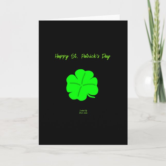 Happy St.  Patrick's Day Vertical Greeting Card (Front)