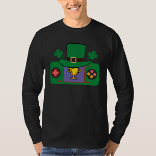 Happy St Patricks Day Video Game Controller Irish  T-Shirt
