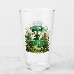 Happy St Patricks Day Vintage Ireland Glass