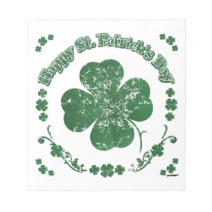 Happy St. Patrick's Day - vintage style Notepad