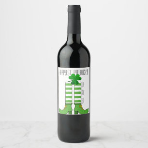 Happy St Patrick's Day Wine Label