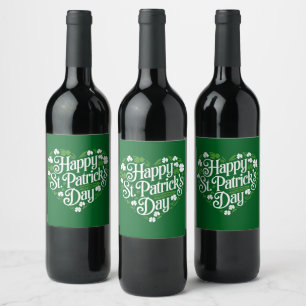 Happy St Patrick's Day  Wine Label