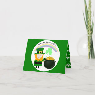 Happy St Patrick's Day with inside Greeting   Holiday Card