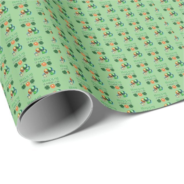 Happy St. Patrick's Day Wrapping Paper (Roll Corner)