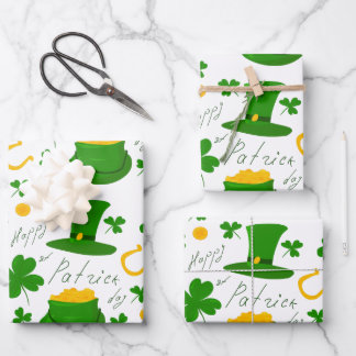 Happy st Patrick's day Wrapping Paper Sheet