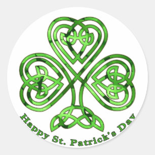 Happy St. Patrick's Day! Wrist Classic Round Sticker