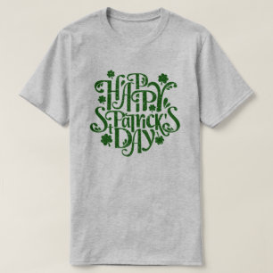 Happy St Patrick's Elegant Day Retro Typography T-Shirt