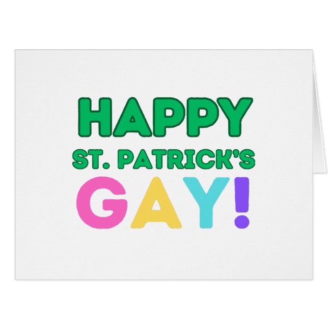 Happy St. Patrick's Gay  (Front Horizontal)