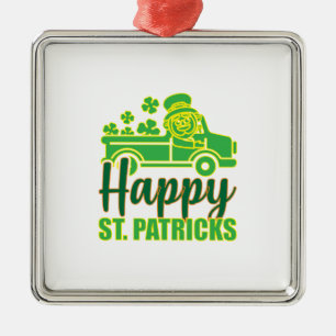 Happy ST Patricks Metal Tree Decoration