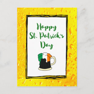 Happy St. Patrick's - with Irish Beer Mug Postcard