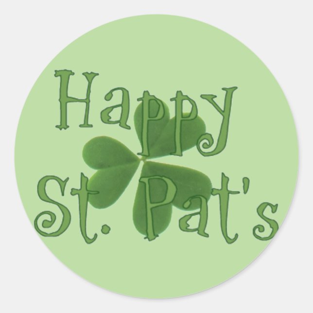 Happy St. Pat's Day Sticker (Front)