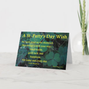 Happy St. Patty's Day - Shamrock (1) - Card