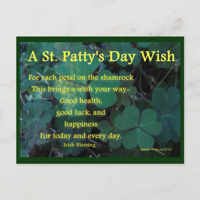 Happy St. Patty's Day - Shamrock (1) - Postcard (Front)