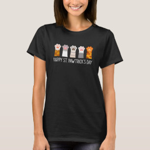 Happy St Pawtrick's Day Cat Paw St Patricks Kids T T-Shirt
