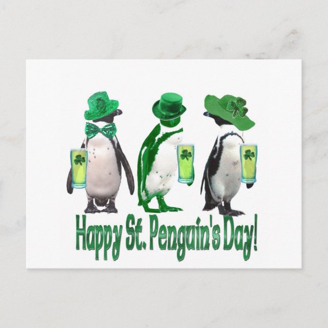 Happy St. Penguin's Day Postcard (Front)