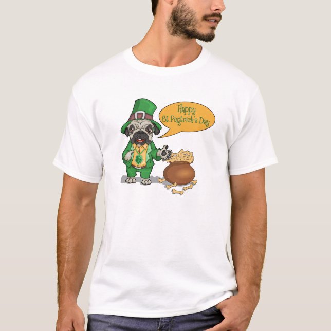 Happy St. Pugtrick's Day T-Shirt (Front)